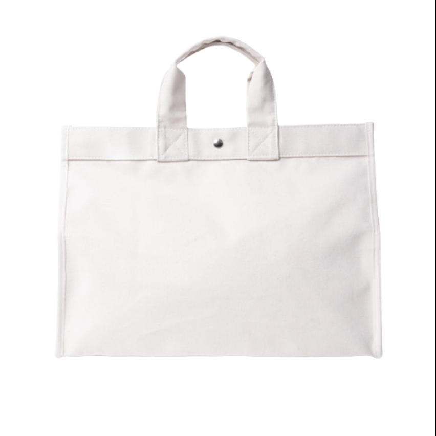 Monogram Leather Handle Canvas Tote Bag Monogram Utility 